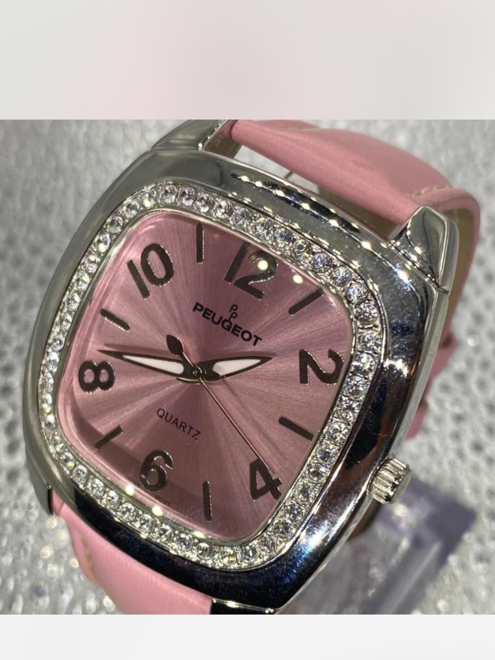 *** Peugeot ^^^ Women's Pink “ Iced Crystal-Trim Quartz Watch *** - Picture 8 of 8